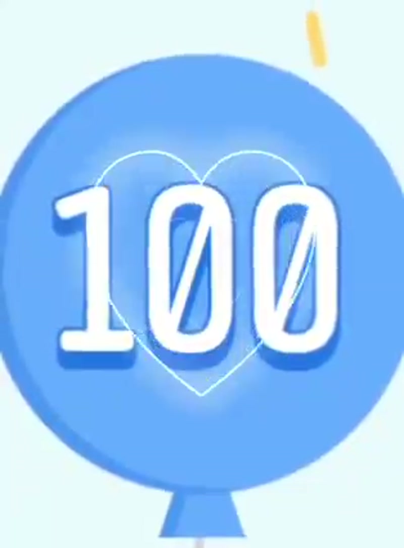 I've just reached 100 followers! ð