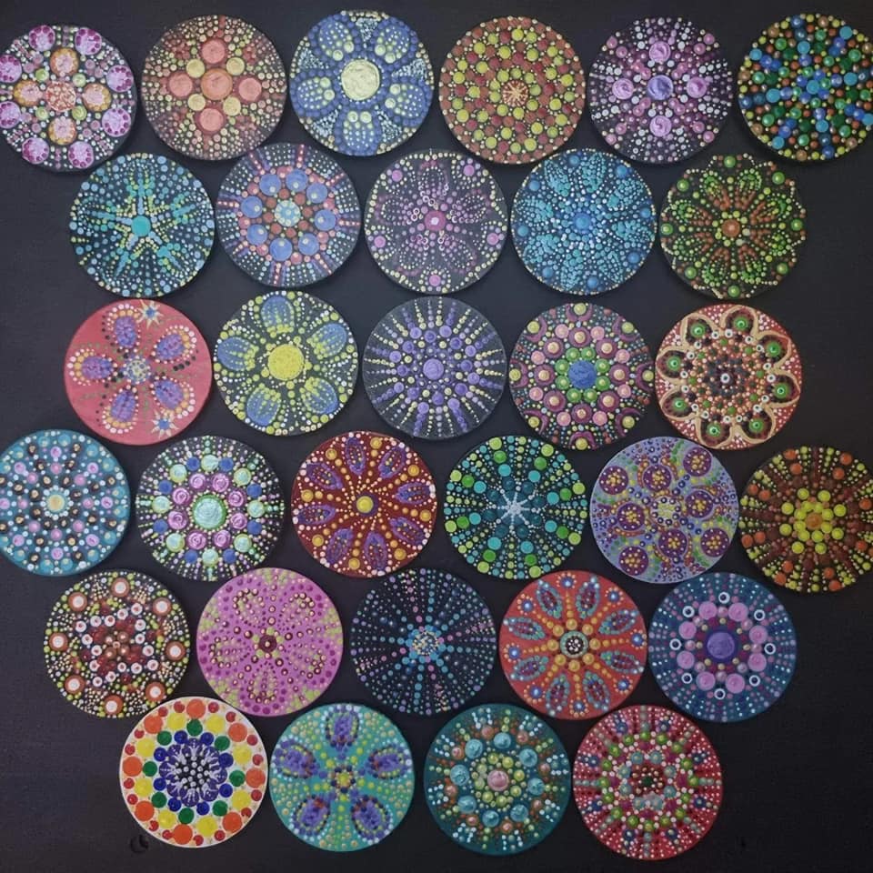 Huge thank you to Janey from Nannup for donating these superb dot art mandalas! ð¤©
